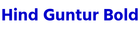 Hind Guntur Bold フォント